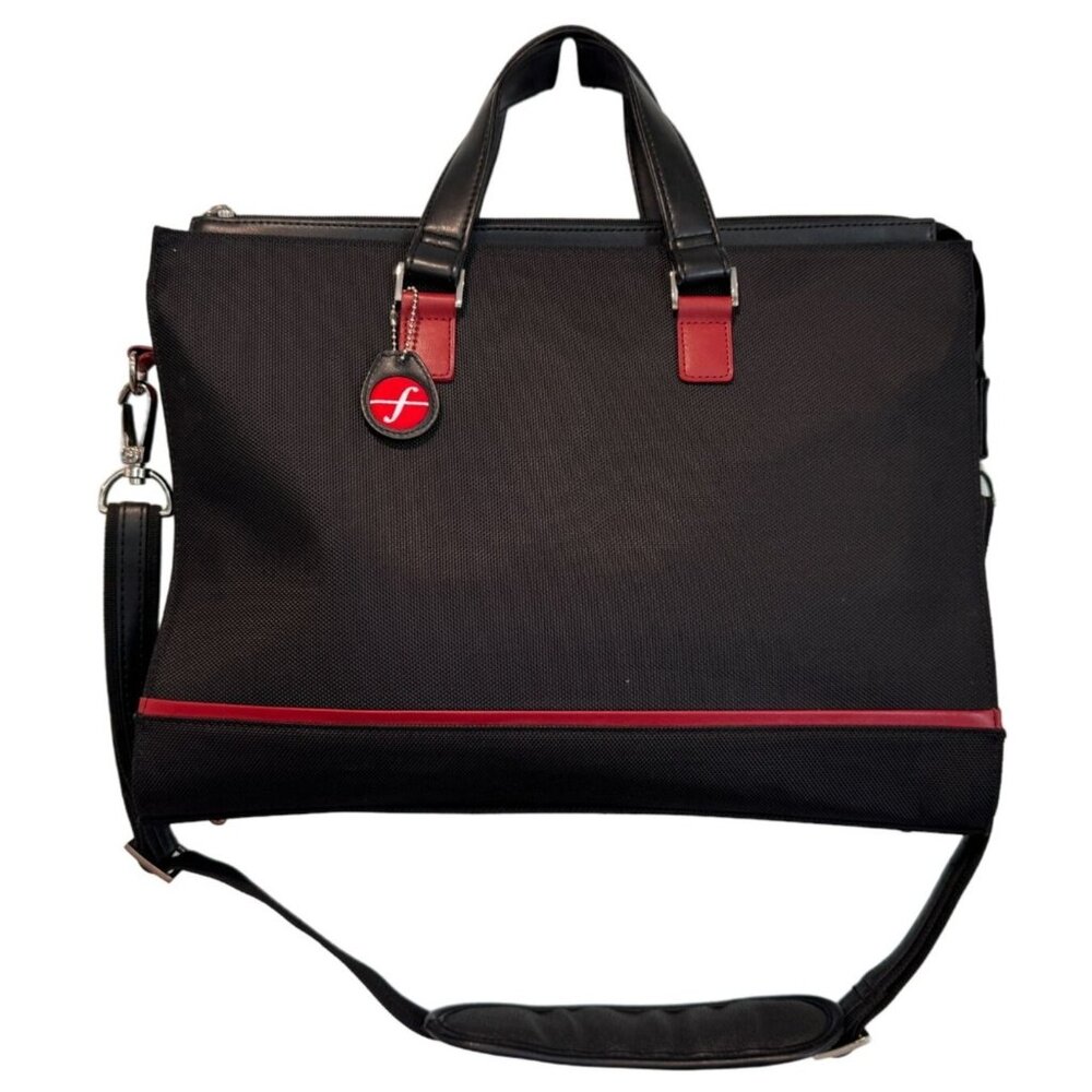 Foray Canvas Messenger Shoulder Business Briefcase Internal Pockets 15.5x12x4